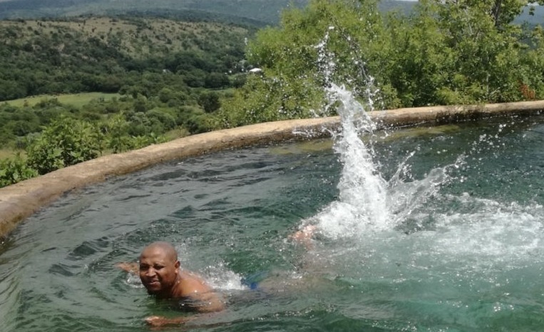 Guest enjoying pool